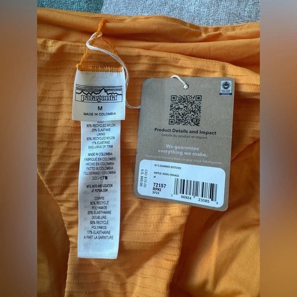 NWT Patagonia Kishu Orange Bikini Top & Sunamee Bikini Bottom *Different Sizes*